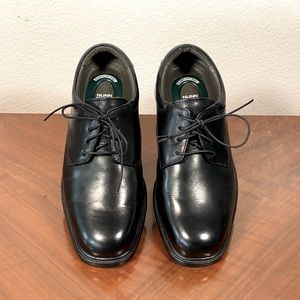 Nunn Bush Mens Maury Plain Toe Dress Oxford 83363-01 Black Leather Size 8W